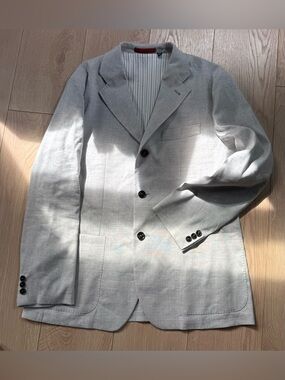 Ted Baker Light Gray Men's Sport Coat - Three-Button Blazer